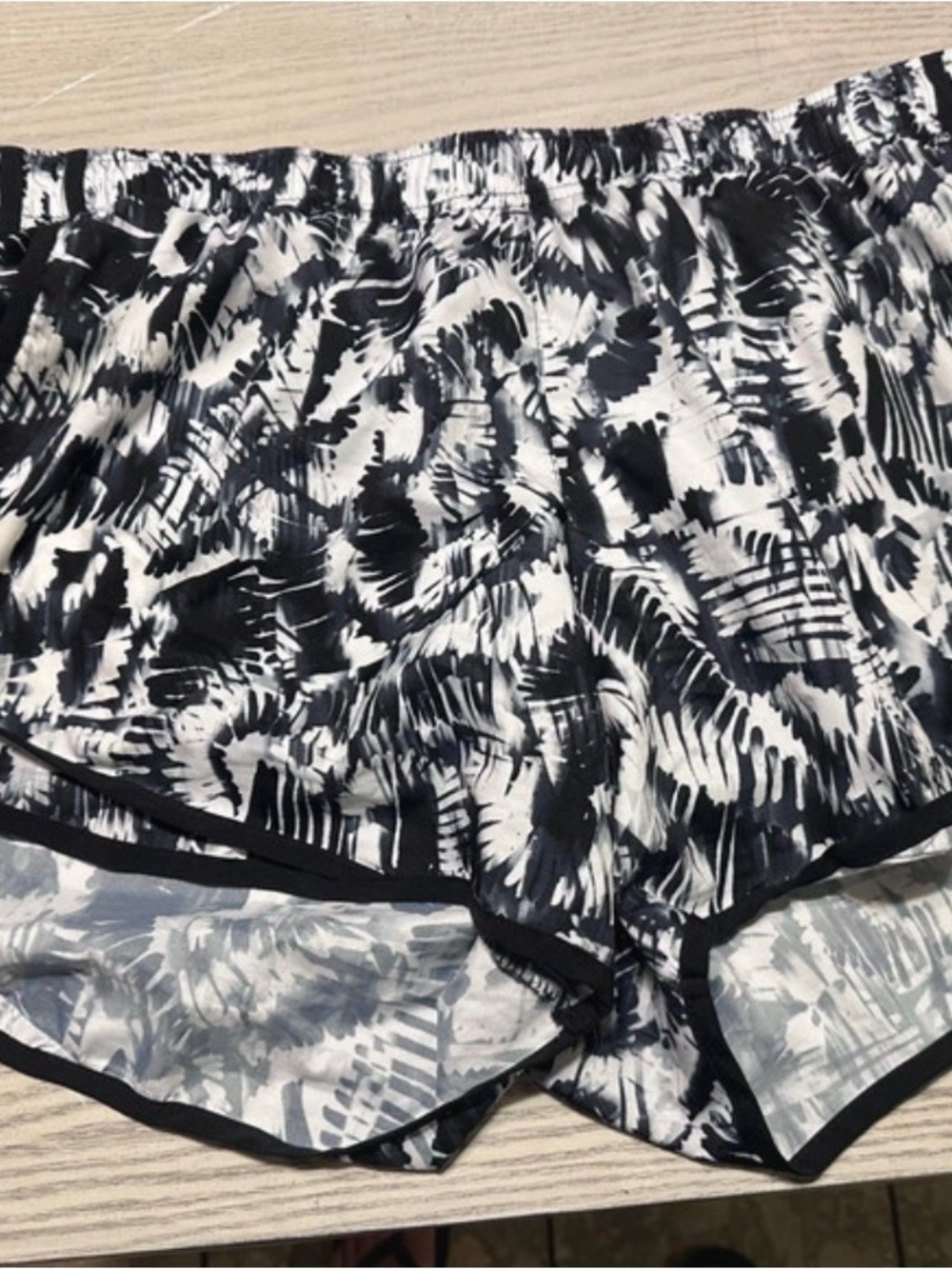 Calvin Klein Black and White Abstract Print Mini Skirt